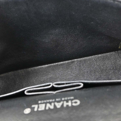 Chanel 2014-2015 Black Lambskin Medium Classic Double Flap Shoulder Bag