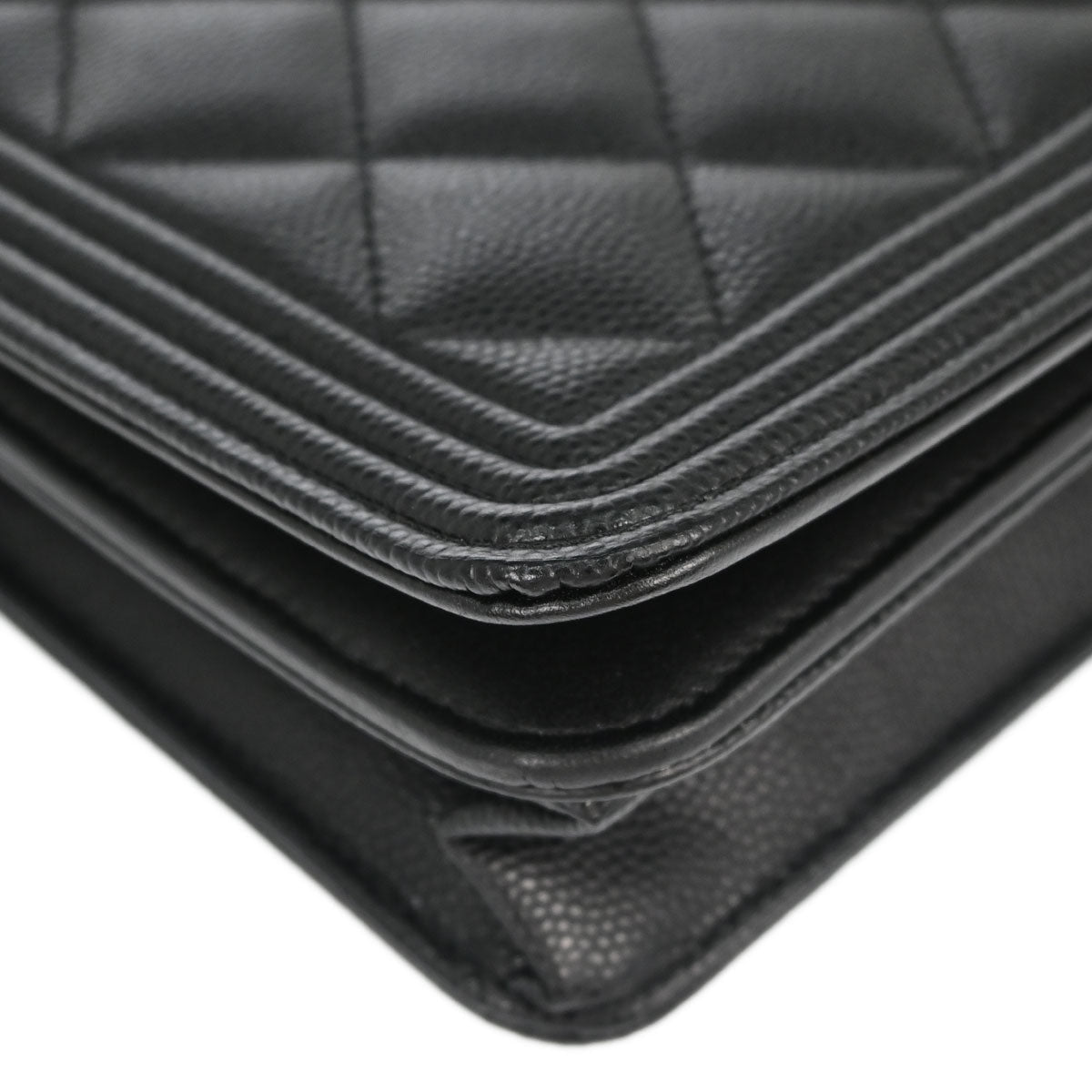 Boy Chanel Black Caviar Skin Chain WOC Shoulder Bag