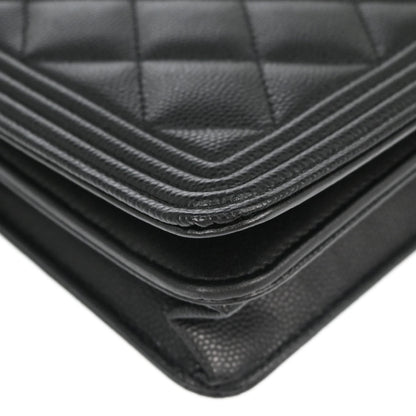 Boy Chanel Black Caviar Skin Chain WOC Shoulder Bag