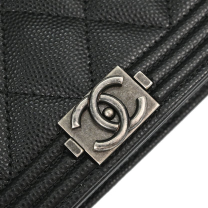 Boy Chanel Black Caviar Skin Chain WOC Shoulder Bag