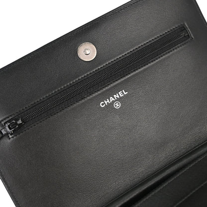 Boy Chanel Black Caviar Skin Chain WOC Shoulder Bag