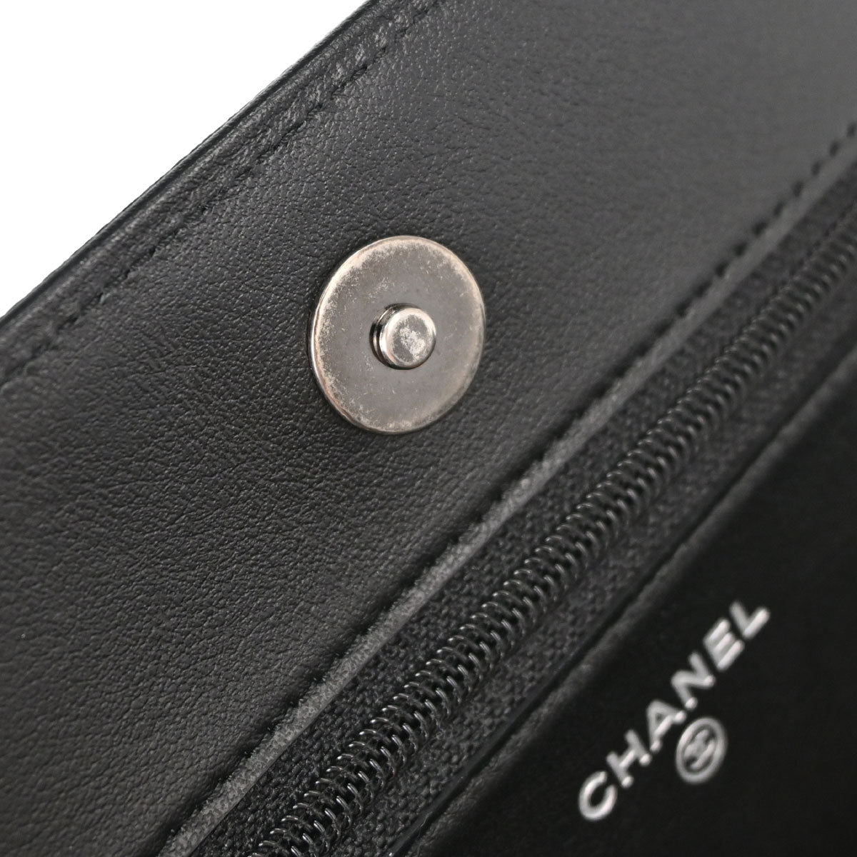 Boy Chanel Black Caviar Skin Chain WOC Shoulder Bag
