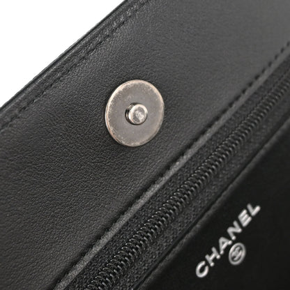 Boy Chanel Black Caviar Skin Chain WOC Shoulder Bag