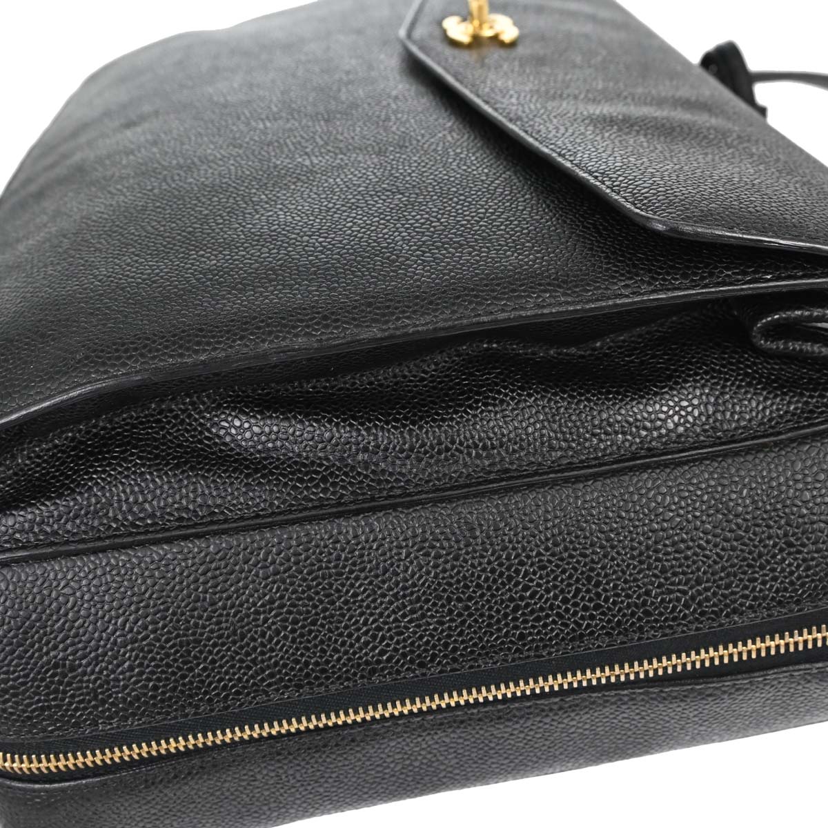 Chanel Black Caviar Skin Briefcase Business Handbag