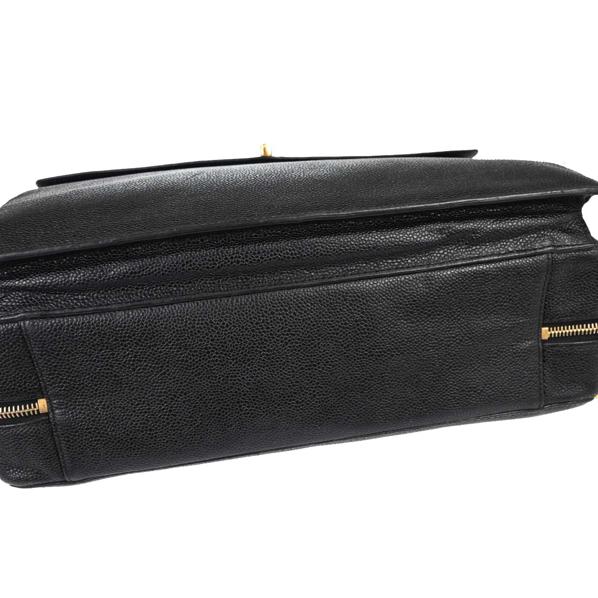 Chanel Black Caviar Skin Briefcase Business Handbag