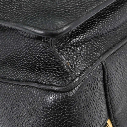 Chanel Black Caviar Skin Briefcase Business Handbag