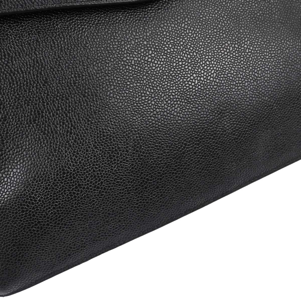 Chanel Black Caviar Skin Briefcase Business Handbag
