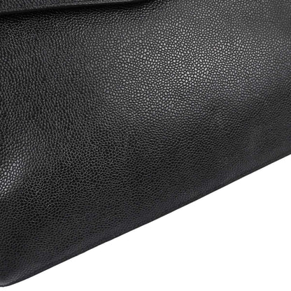 Chanel Black Caviar Skin Briefcase Business Handbag