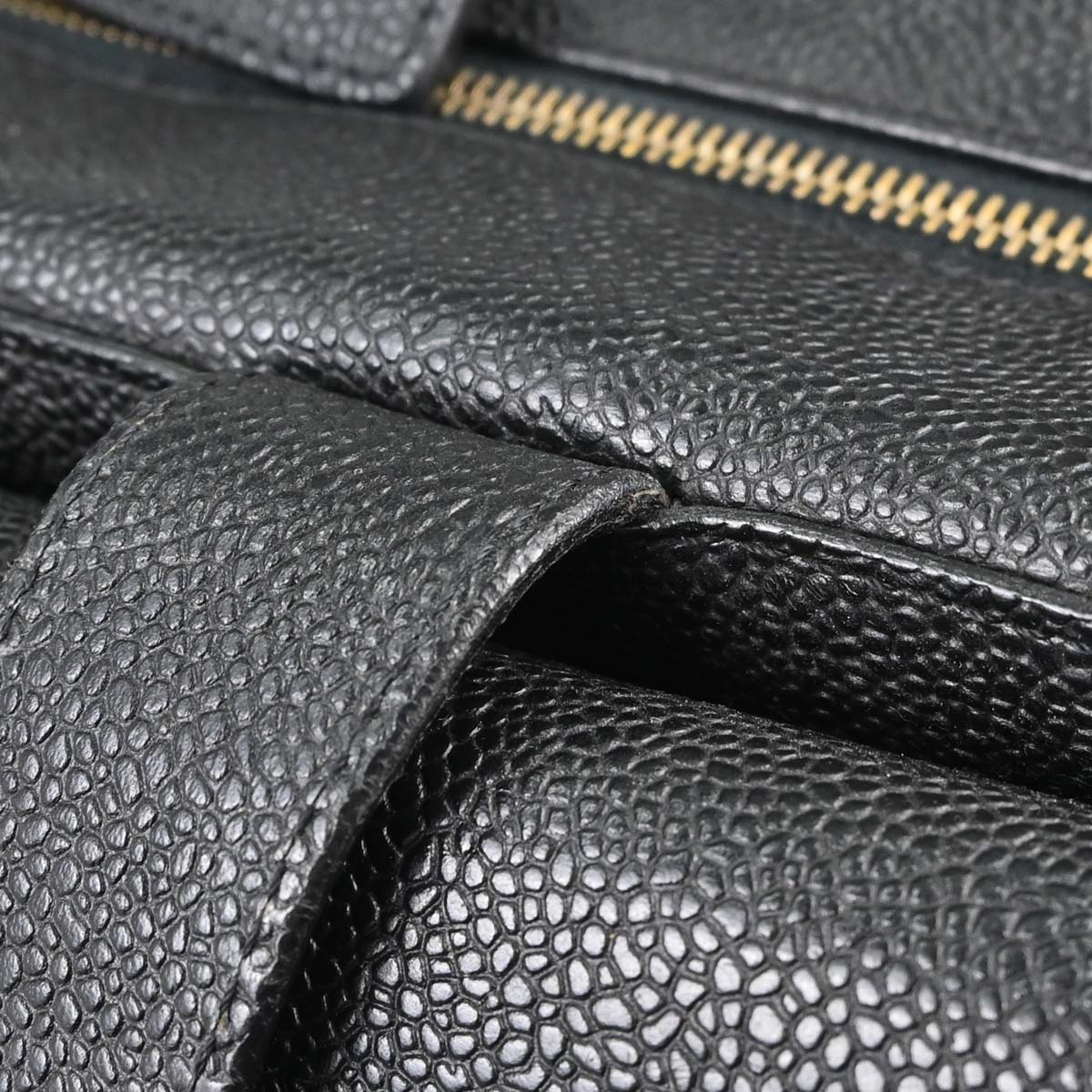Chanel Black Caviar Skin Briefcase Business Handbag