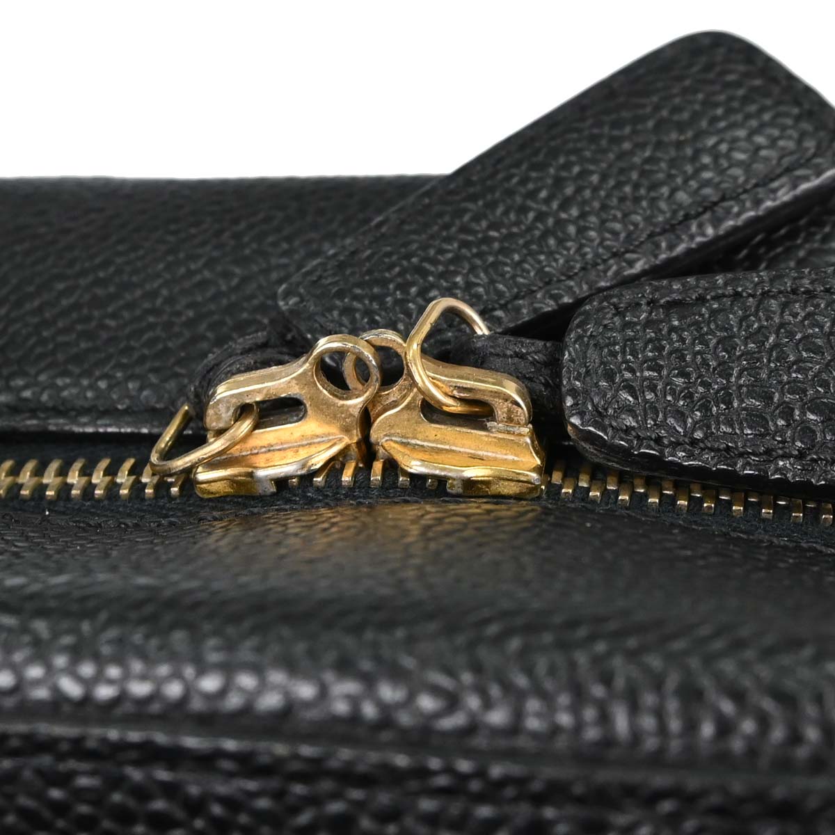 Chanel Black Caviar Skin Briefcase Business Handbag