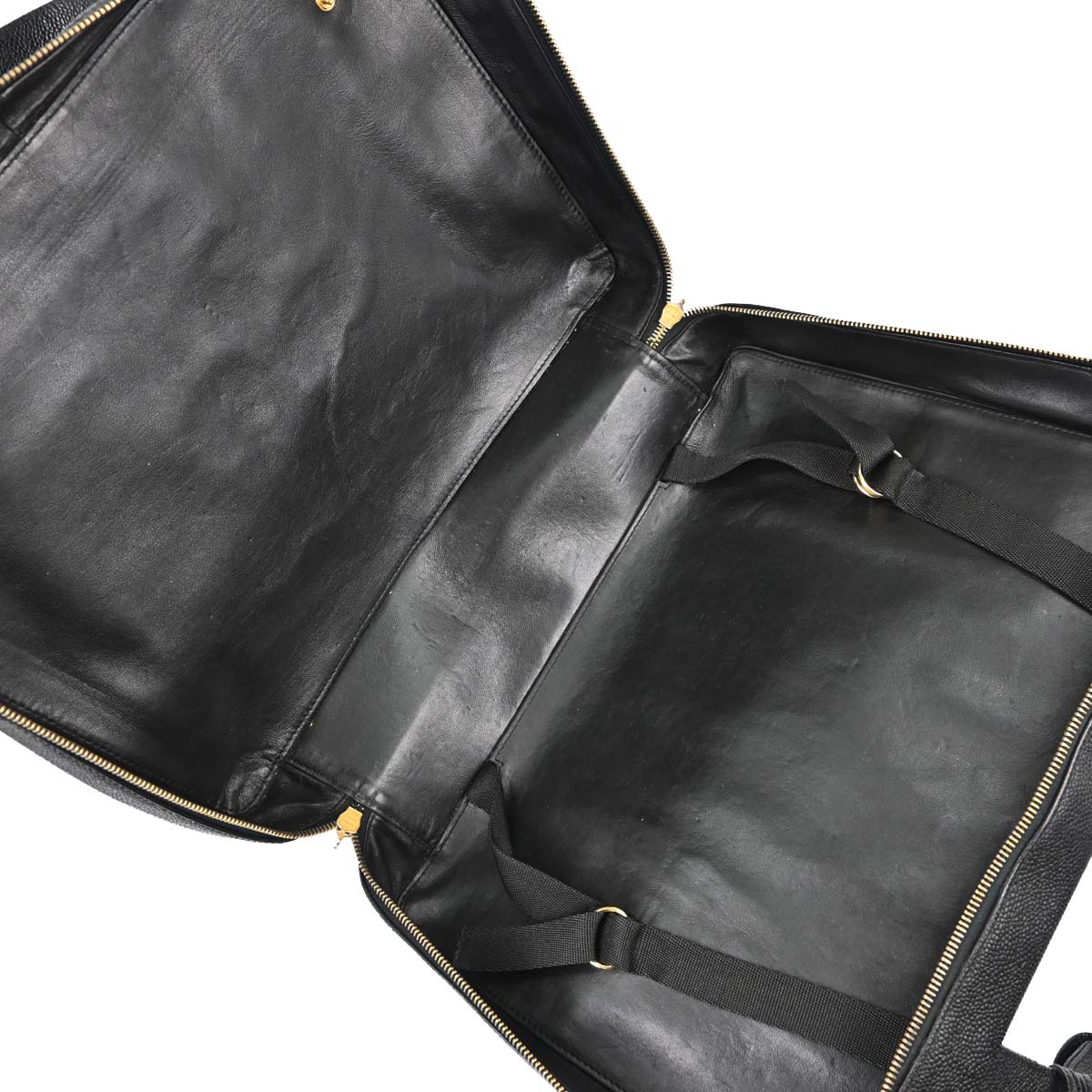 Chanel Black Caviar Skin Briefcase Business Handbag