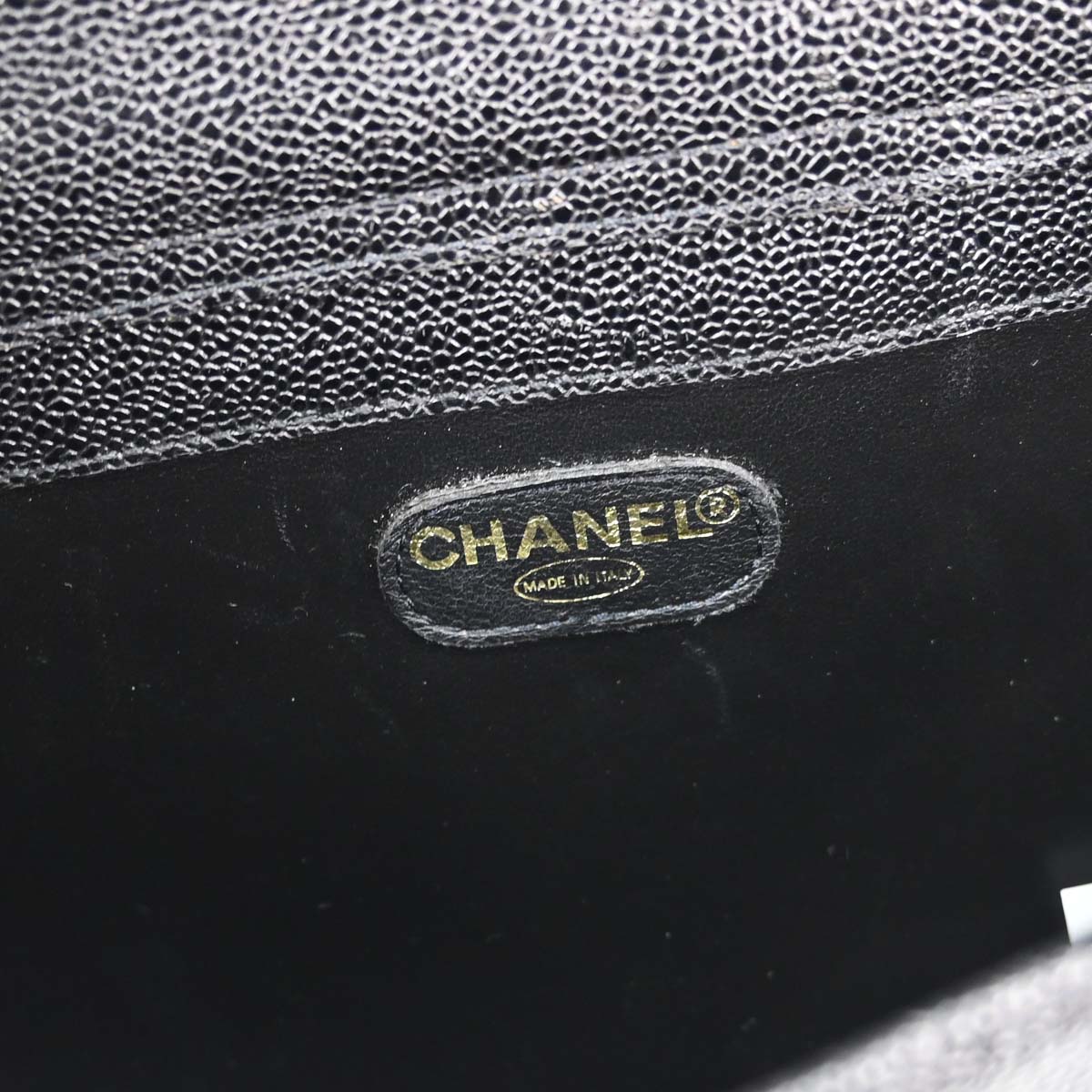 Chanel Black Caviar Skin Briefcase Business Handbag