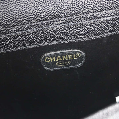 Chanel Black Caviar Skin Briefcase Business Handbag