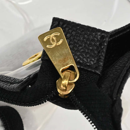 Chanel Black Caviar Skin Briefcase Business Handbag