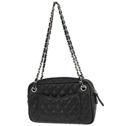 Chanel 2018-2019 Black Caviar Skin Camera Bag Small