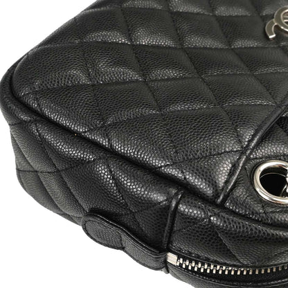 Chanel 2018-2019 Black Caviar Skin Camera Bag Small