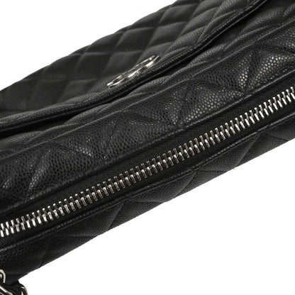 Chanel 2018-2019 Black Caviar Skin Camera Bag Small