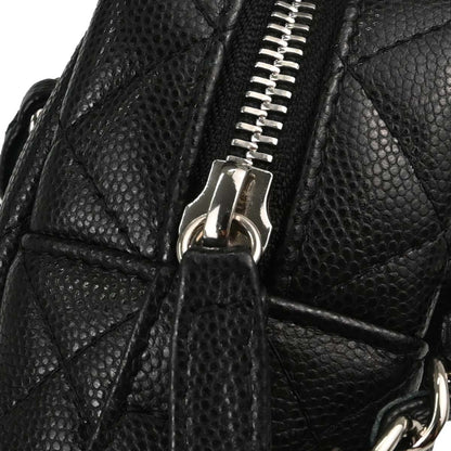 Chanel 2018-2019 Black Caviar Skin Camera Bag Small