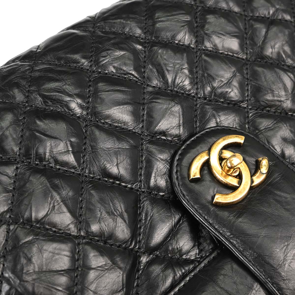 Chanel 2017 Black Calfskin Frame Bag Handbag
