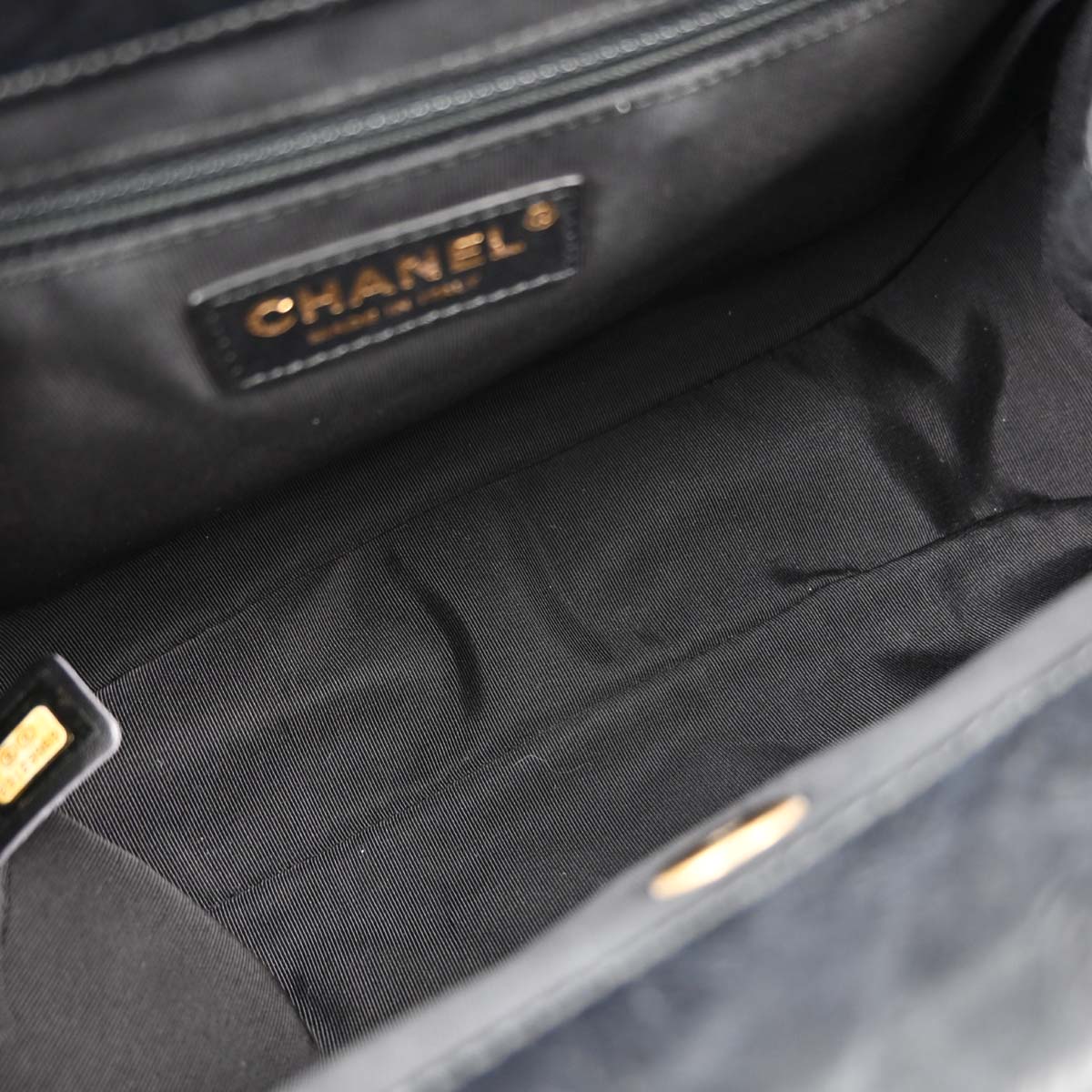Chanel 2017 Black Calfskin Frame Bag Handbag