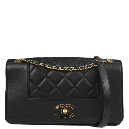 Chanel 2015-2016 Black Calfskin Shoulder Bag