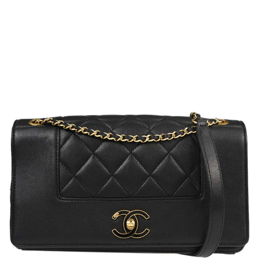 Chanel 2015-2016 Black Calfskin Shoulder Bag