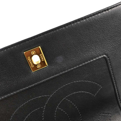 Chanel 2015-2016 Black Calfskin Shoulder Bag