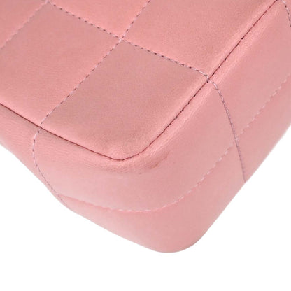 Chanel Pink Lambskin Choco Bar Camellia Shoulder Bag