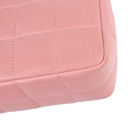 Chanel Pink Lambskin Choco Bar Camellia Shoulder Bag