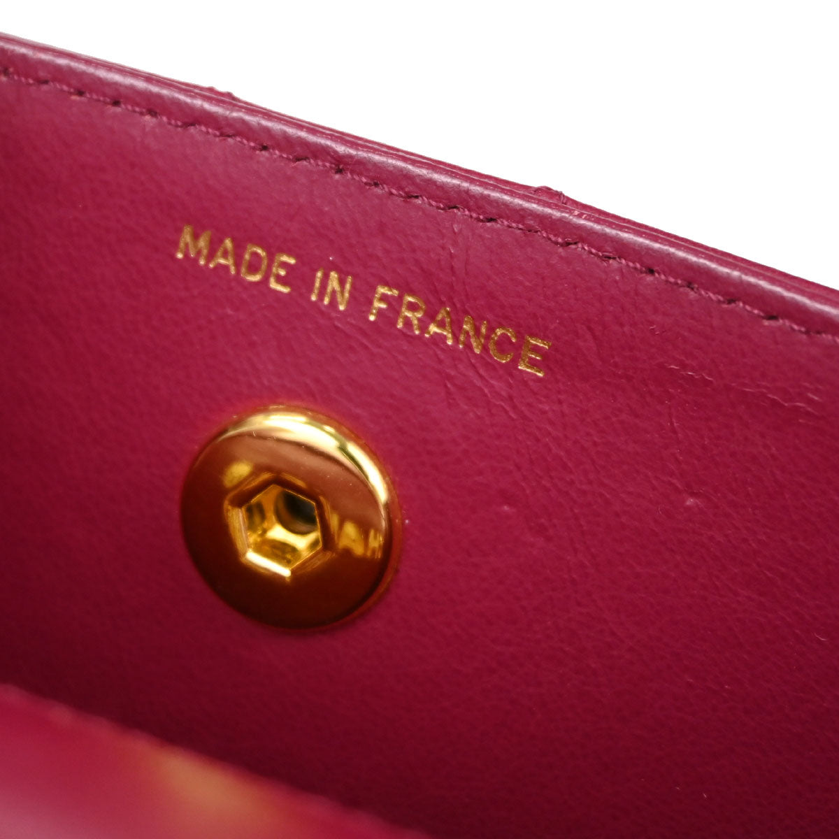 Chanel Pink Lambskin Straight Flap Shoulder Bag