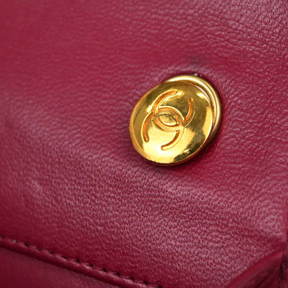 Chanel Pink Lambskin Straight Flap Shoulder Bag
