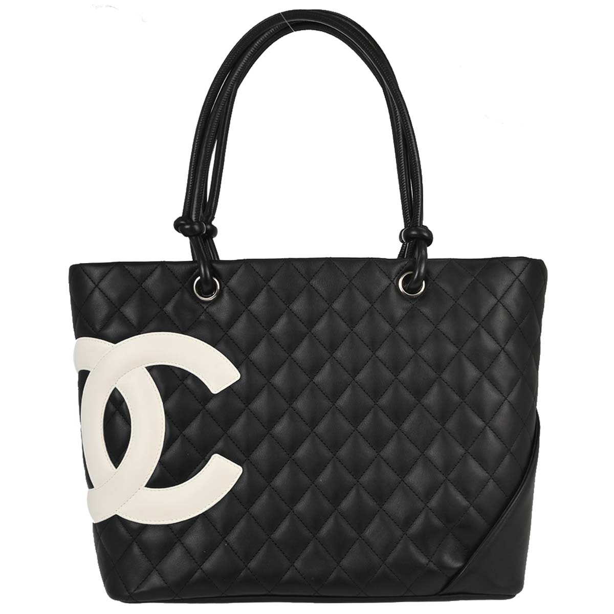 Chanel Black Calfskin Cambon Ligne Tote Handbag