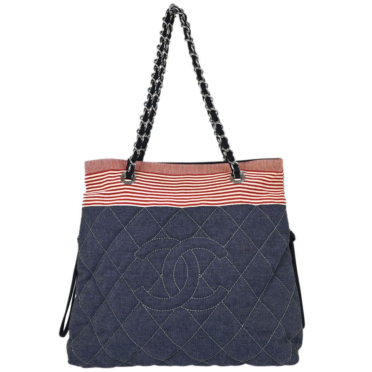 Chanel Indigo Denim Tote Handbag