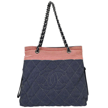 Chanel Indigo Denim Tote Handbag