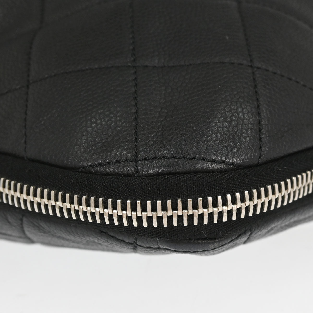 Chanel 2010-2011 Black Caviar Skin Chain Expandable Tote Bag