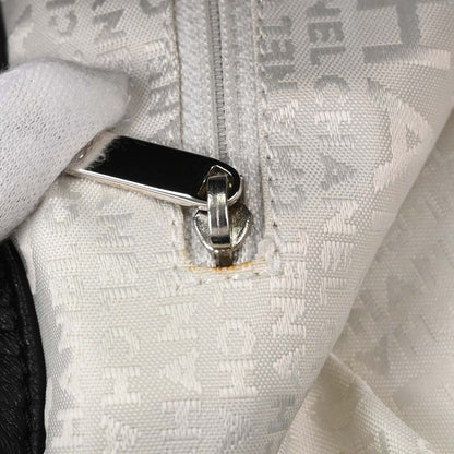 Chanel Black Lambskin Wild Stitch Chain Tote Handbag