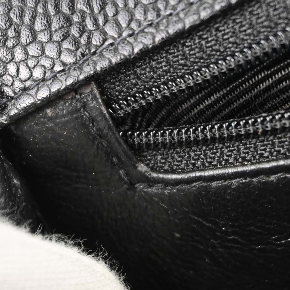 Chanel Black Caviar Skin Mademoiselle Straight Flap Top Handle Handbag