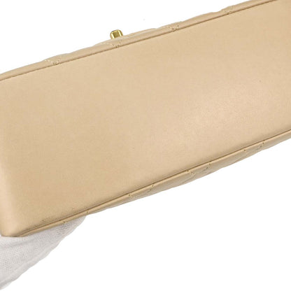 Chanel Beige Lambskin Top Handle Handbag