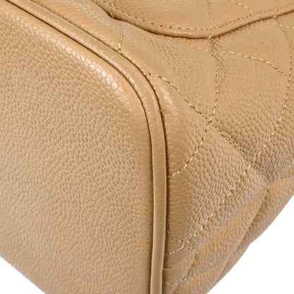 Chanel Beige Caviar Skin Medallion Tote Handbag