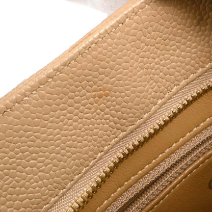 Chanel Beige Caviar Skin Medallion Tote Handbag