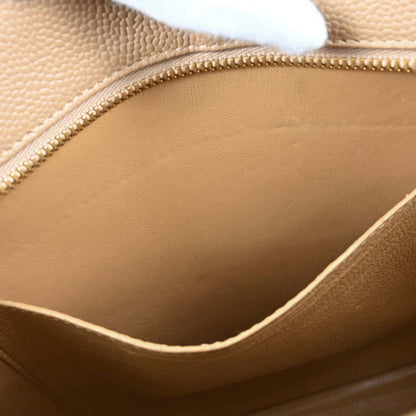 Chanel Beige Caviar Skin Medallion Tote Handbag