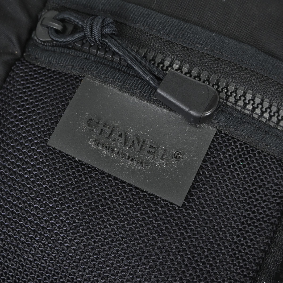 Chanel White Jacquard Nylon Travel Line Shoulder Bag