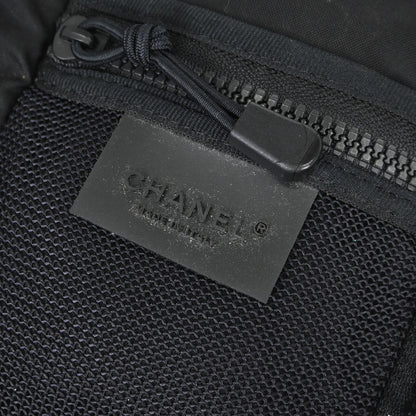 Chanel White Jacquard Nylon Travel Line Shoulder Bag