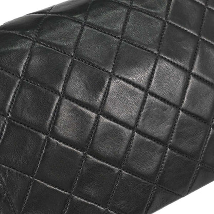 Chanel Black Lambskin Classic Square Flap Shoulder Bag 20