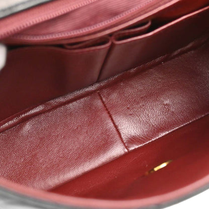 Chanel Black Lambskin Classic Square Flap Shoulder Bag 20