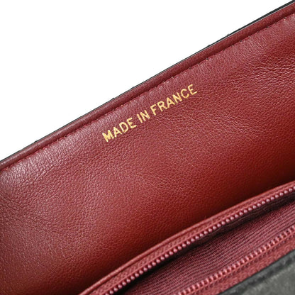 Chanel Black Lambskin Classic Square Flap Shoulder Bag 20