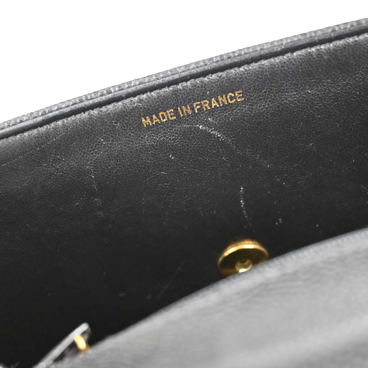 Chanel Black Caviar Skin Mademoiselle Straight Flap Top Handle Handbag