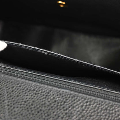 Chanel Black Caviar Skin Jumbo Classic Flap Shoulder Bag