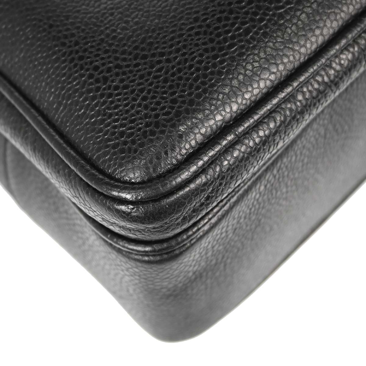 Chanel Black Caviar Skin Shoulder Tote Bag