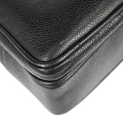 Chanel Black Caviar Skin Shoulder Tote Bag